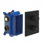 Villeroy & Boch Universal Thermostatic Concealed Shower Valve Two Outlet with Vi-Box Installation Unit - Matt Black