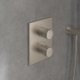 Villeroy & Boch Universal Thermostatic Concealed Shower Valve Dual Outlet - Brushed Nickel Matt