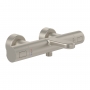 Villeroy & Boch Universal Thermostatic Round Bath Shower Mixer Tap - Brushed Nickel Matt