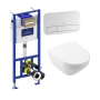 Villeroy & Boch ViPro 2.0 Frame Bundle with Architectura Toilet with Soft Close Seat and White Flush Plate