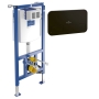 Villeroy & Boch ViConnect Wall Hung Toilet Frame 1120mm with Matt Black Flush Plate