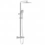 Vitra AquaHeat Bliss S 230 Thermostatic Bar Mixer Shower with Shower Kit + Fixed Head - Chrome
