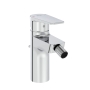 Vitra Flow Square Bidet Mixer Tap with Pop-up Waste - Chrome