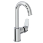 Vitra Flow Round Single Lever Side Action Basin Mixer Tap - Chrome