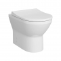 VitrA Integra Round Rimless Back-to-Wall Toilet (inc Slim Seat)
