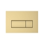 Vitra Loop Square Dual Flush Plate - Soft Gold