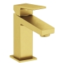 Vitra Minimax Square Compact Basin Mixer Tap - Brushed Brass