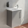 Vitra Root Flat Compact Wall Hung 1-Door Vanity Unit with Basin 450mm Wide