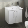 Vitra Root Flat Wall Hung 2-Door Vanity Unit with Basin 600mm Wide