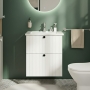 Vitra Root Groove Wall Hung 2-Drawer Vanity Unit with Basin 600mm Wide
