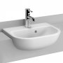 Vitra S20 Semi Recessed Basin 450mm Wide 1 Tap Hole