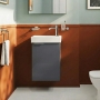 Vitra S20 Square RH Wall Hung Vanity Unit and Basin 450mm Wide