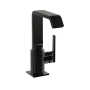 Vitra Suit Single Lever Side Action Basin Mixer Tap - Glossy Black