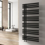 Vogue Aquila Matt Black Designer Heated Towel Rail