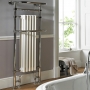 Vogue Regency Tall Heated Radiator Towel Rail 1500mm H x 500mm W - Chrome/White