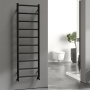 Vogue Rhomba Textured Black Designer Aluminium Ladder Towel Rail