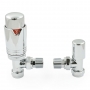 West Echo Angled TRV Thermostatic Radiator Valve and Lockshield - Chrome