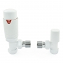 West Echo Angled TRV Thermostatic Radiator Valve and Lockshield - White
