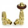 West Eton Traditional Angled Manual Radiator Valve and Lockshield - Brass