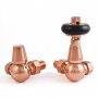 West Eton Traditional Corner Manual Radiator Valve and Lockshield - Polished Copper
