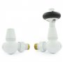 West Eton Corner Manual Radiator Valve and Lockshield - White
