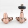 West Faringdon Corner Thermostatic Radiator Valve and Lockshield - Antique Copper