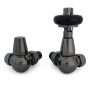 West Faringdon Corner Thermostatic Radiator Valve and Lockshield - Black Nickel