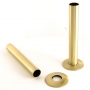 West 130mm Radiator Valve Pipe Sleeve Kit Pair - Brass