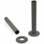 West 130mm Radiator Valve Pipe Sleeve Kit Pair - Gunboat Grey