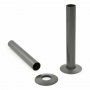 West 130mm Radiator Valve Pipe Sleeve Kit Pair - Metallic Grey