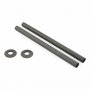 West 300mm Radiator Valve Pipe Sleeve Kit Pair - Light Pewter