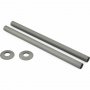 West 300mm Radiator Valve Pipe Sleeve Kit Pair - Matte Metallic Grey