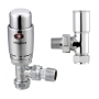 West Elegance TRV Thermostatic Radiator Valve and Lockshield Angled Chrome
