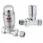 West Elegance TRV Thermostatic Radiator Valve and Lockshield Straight Chrome