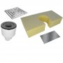 Wetroom Innovations PCS Underlay Plus Vertical Drain Kit with Stainless Steel Grate