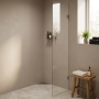 Wetroom Innovations Beta Hinged 1990mm Wet Room Glass Shower Screen