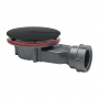 Wirquin Slim+ Extra Flat 90mm Shower Waste with Matt Black Cover