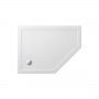 Britton Zamori RH Offset Pentangle Shower Tray 1200mm x 900mm - White
