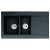 Abode Aspekt 1.5 Bowl Granite Inset Kitchen Sink 950mm L x 540mm W - Black Metallic