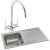 Abode Connekt 1.0 Bowl Inset Kitchen Sink with Nexa Sink Tap 860mm L x 500mm W - Stainless Steel