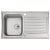 Abode Connekt 1.0 Bowl Inset Kitchen Sink 860mm L x 500mm W - Stainless Steel