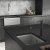Abode Denton Compact 1.0 Bowl Granite Undermount Kitchen Sink 500mm L x 363mm W - Grey Metallic