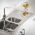 Abode Ixis 1.5 Bowl Inset Kitchen Sink 1000mm L x 500mm W - Stainless Steel