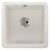 Abode Matrix SQ GR15 1.0 Bowl Granite Inset Kitchen Sink 460mm L x 460mm W - White