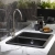 Abode Matrix SQ GR15 1.5 Bowl Granite Inset Kitchen Sink 560mm L x 460mm W - Black Metallic