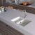 Abode Matrix SQ GR15 1.5 Bowl Granite Inset Kitchen Sink 560mm L x 460mm W - White