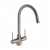 Abode Nexa Monobloc Dual Lever Kitchen Sink Mixer Tap - Brushed Nickel
