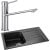 Abode Oriel 1.0 Bowl Granite Inset Kitchen Sink with Specto Sink Tap 780mm L x 480mm W - Black