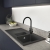 Abode Oriel 1.5 Bowl Granite Inset Kitchen Sink with Astral Sink Tap 950mm L x 480mm W - Black