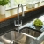 Abode Pico Monobloc Dual Lever Kitchen Sink Mixer Tap - Chrome